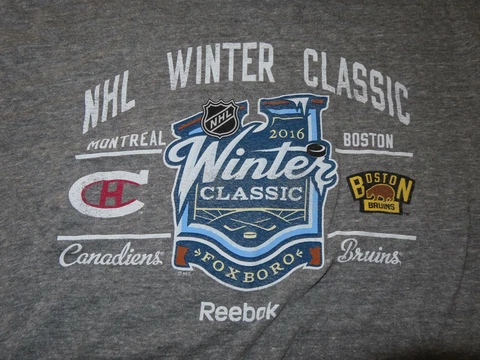 Reebok 2016 BOSTON BRUINS vs CANADIENS Winter Classic FOXBORO (XL) Shirt Cover