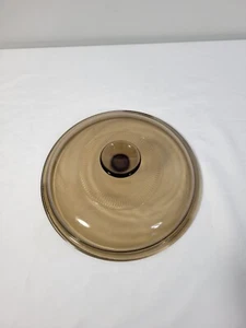Pyrex Corning Vision Ware Amber Replacement LID ONLY Round 8.5" Glass - Picture 1 of 4