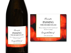 Personalisiertes Glückwunsch Champagner/Prosecco Flaschenetikett - Ideale Geschenkidee - Bild 1 von 3