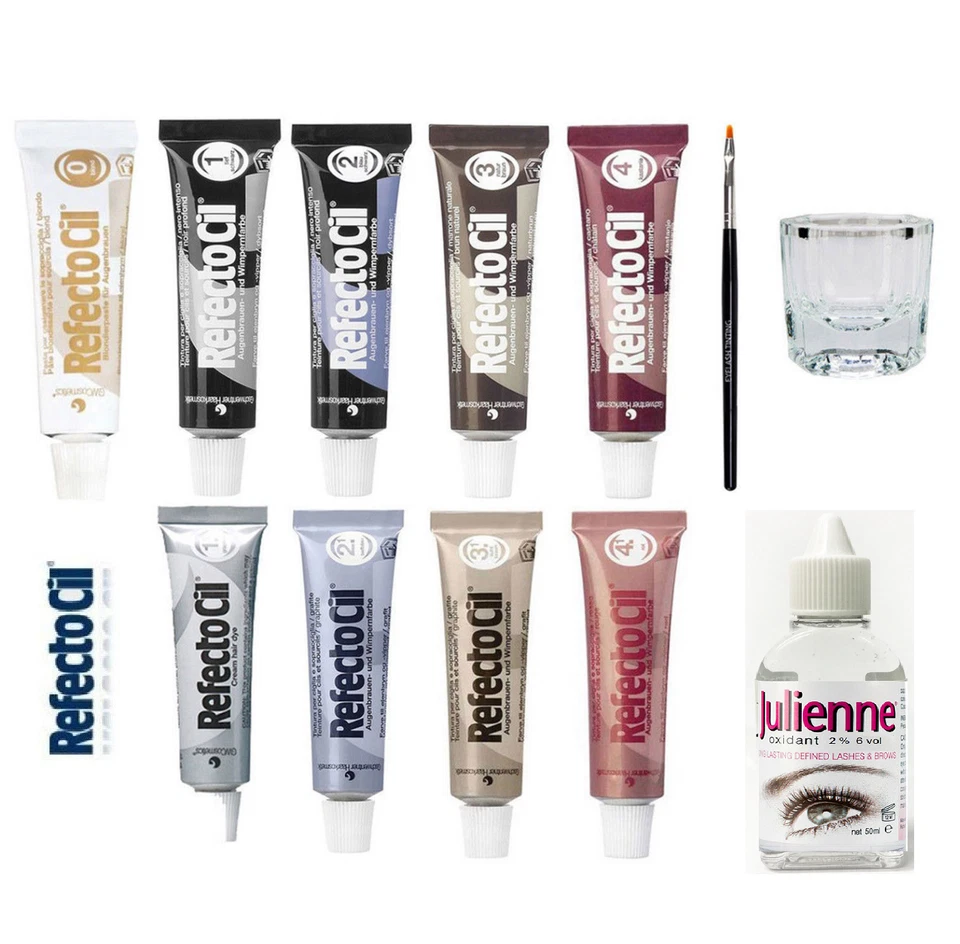 REFECTOCIL Eyebrow Tint Black Natural Dark Brown Eyelash Tinting Dye Henna 15ml - Image 1 of 1