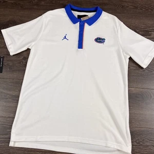 Air Jordan University of Florida Gators Football Polo White Shirt Size Large - Picture 1 of 5