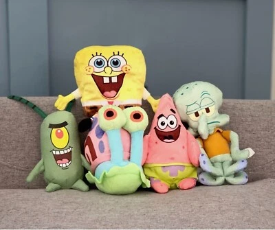 SpongeBob Schwammkopf Bikinihose Buddies Patrick Thaddäus Plankton Plüsch 8 Zoll - Bild 1 von 4