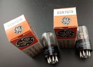 Gm Tested NOS GE 6SN7 GTB Audio Amplifier Tubes Same Date Code - Picture 1 of 5
