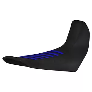 2004-2017 Yamaha XT 660 Seat Cover By Enjoy Mfg all BLACK/BLUE ribs #345 LOGO - Bild 1 von 4