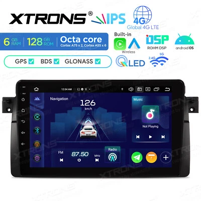 9" QLED Für BMW E46 M3 6G+128GB Autoradio Android 14 IPS GPS CarPlay WIFI LTE 4G - Bild 1 von 4