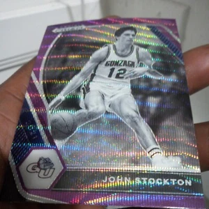 John Stockton 2021 Panini Prizm Purple Wave refractor Parallel No. 87 - Picture 1 of 4