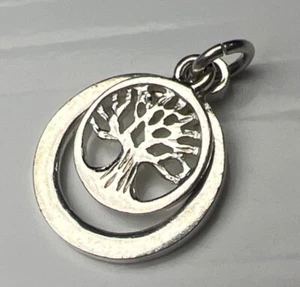 925 Sterling Silver Retro Pendant Charm Round Dangle Coins Tree Of Life Nature - Picture 1 of 10