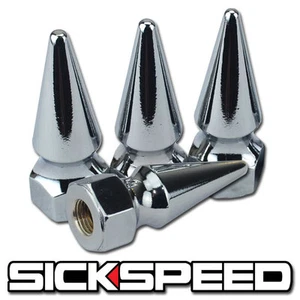 4 PIEZAS PERNOS DE PICOS DE VELOCIDAD SICKSPEED PARA MOTOR BAY KIT DE VESTIR 10X1.25 P1 CROMO - Imagen 1 de 1