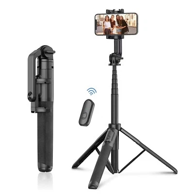 152cm Flexible Mobile Phone Tripod Holder Stand Selfie Stick Bluetooth Remote - Image 1 of 4