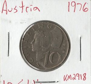 Coin Austria 10 Schilling 1976 KM2918