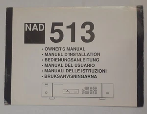 Owner's Manual NAD 513 Compact Disc Player Operating Instructions Electronics VG - Imagen 1 de 8