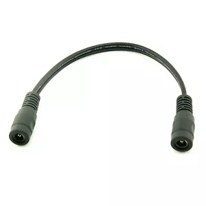 CCTV DC Power 5.5mm x 2.1mm Female To Female Extension Adapter Flat Cable 20cm - Picture 1 of 5