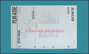 Manual de servicio original Sony PLM-A35E Glasstron con diagramas completos - Imagen 1 de 1