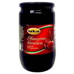 iska Gourmet Amarenakirschen 890g Glas entsteint stark gezuckert (16,84 EUR/kg) - Bild 1 von 3