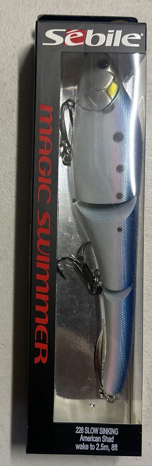 Discontinued Sebile Magic Swimmer Slow Sinking 228 American Shad