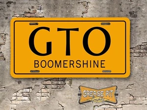 Boomershine Pontiac GTO  Dealer Novelty License Plate Vintage Style - Picture 1 of 1