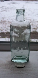 STUNNING AQUA OVAL RIDGE POISON EMBOSSED, POISONOUS,  NOT TO BE TAKEN - Picture 1 of 1