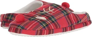 Collection XIIX Plaid Scuff with Applique Red XL (US Women's 11-12) M - Picture 1 of 3