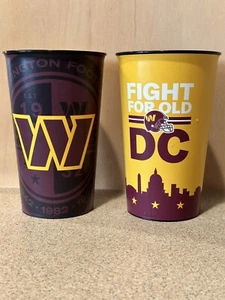 Washington Commanders NFL Football Souvenir Stadium Beverage Cups Set of 2 - Picture 1 of 4