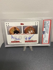 2007-08 TOPPS Greg Oden Brandan Wright ROOKIE PHOTO SHOOT Dual AUTO PSA 9 Pop 1 - Picture 1 of 3