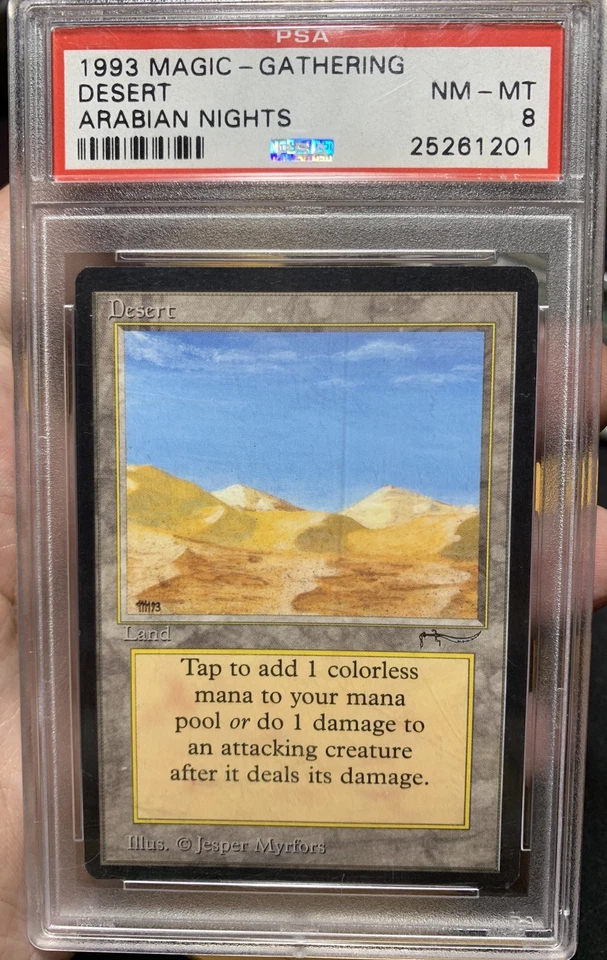PSA 8 Desert Arabian Nights NM MTG Old Slab Style Magic The Gathering ARN - Image 1 of 1