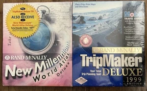 Y2K. Rand McNally TripMaker & World Atlas 1999 PC Big Box. Win 95/98 New Seal. - Picture 1 of 6