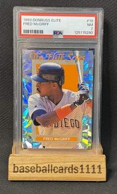1993 Donruss Elite Baseball Fred McGriff The Elite Series /10,000 PSA 7 B2 - Image 1 of 2