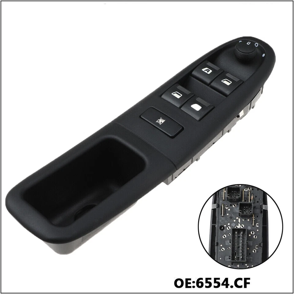 Driver Side Master Power Window Control Switch 6554CF For PEUGEOT 406 1996-2004 - Image 1 of 4