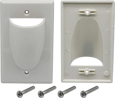 ZdyCGTime Bulk Nose Faceplate Wall Plate for Cabling 1 Gang Cable Plate Internal - Image 1 of 4