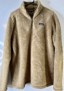 Pile Patagonia taglia grande Los Gatos 1/4 zip mojave kaki escursionismo campeggio - Foto 1 di 6