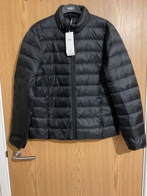 M&S Women Water Resistant Feather and Down Puffer Jacket Coat UK12.BNWT  - Image 1 of 4