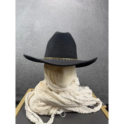 Sombrero de Vaquero Western Express Inc Fieltro Negro Para Hombre Talla LXL Banda Dorada Hecho en México Foto 1 de 4