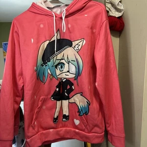 Gacha Life Kawaii Anime Manga Gacha Girl pink Hoodie Sz M - Picture 1 of 6