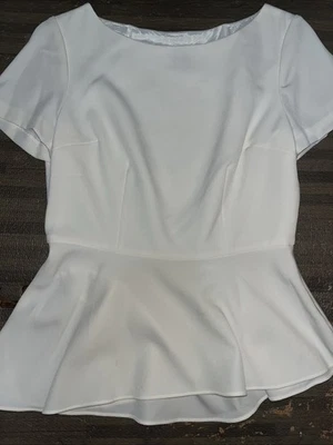 Костюм Anne Klein отдельный верх цвета слоновой кости, боковая молния. SZ 4. Расклешенные - Изображение 1 из 4