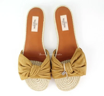 NOVA SANDÁLIA VALENTINO GARAVANI camurça laço espadrille luxo slide, EUR 39,5 - Imagem 1 de 4