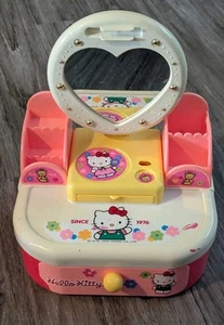 Vintage 90s Hello Kitty Toy Dresser Vanity Doll Playset Sanrio Mirror Drawers - Picture 1 of 18