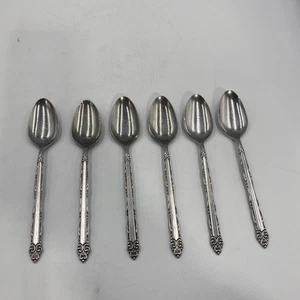 6 EKCO Eterna Mary Ellen Japan Stainless Steel Dinner Table Spoons Flatware - Picture 1 of 9