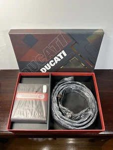 DUCATI Official licensed Men’s Wallet + Belt Combo Set Completed with Gift Box - Picture 1 of 10