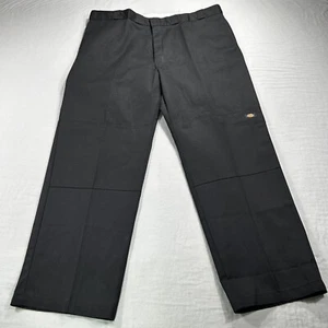 NEW Dickies Double Knee Work Pants Mens 48x34 Black Uniform Trousers Loose Fit - Picture 1 of 11