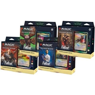 Magic the Gathering Fallout COMMANDER DECK DISPLAY CASE Set of 4 Sealed - Image 1 of 2