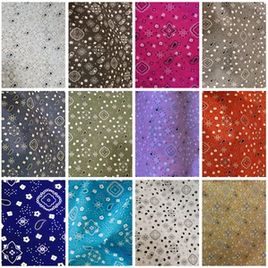 Bandana Poly Cotton 58 Inch Wide Fabric by The Yard - Picture 1 of 23