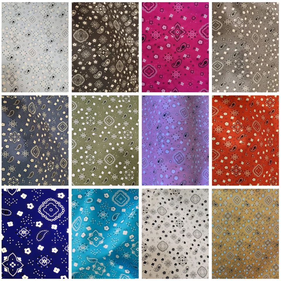 Bandana Poli Algodón 58 Pulgadas Ancho Tela por Yarda Foto 1 de 4