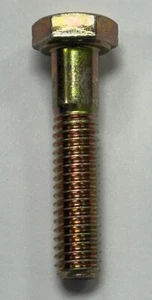 3/8-16 x 3-1/2" USS GRADE 8 HEX HEAD CAP SCREW, YELLOW ZINC PLATED (50/PK) - Picture 1 of 3