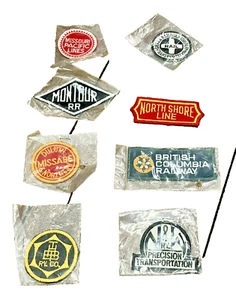 8 NEUE gestickte Eisenbahn Eisenbahn Straße RR Zug Eisenbahn Aufnäher verschiedene Linien - Bild 1 von 6