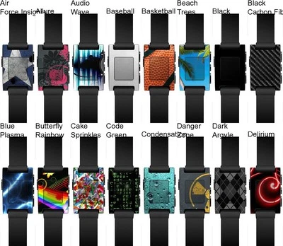 Elige cualquier 1 calcomanía de vinilo/diseño de piel para reloj inteligente Pebble - ¡Compra 1 y obtén 2 gratis! Foto 1 de 4