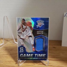 2015-16 Panini Spectra Game Time Materials Prizm 37/49 Serge Ibaka #4 Bucks