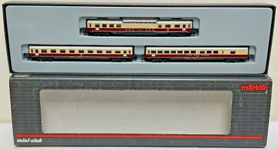 MARKLIN Z MINI CLUB 87285 3-CAR SET RHEINGOLD EXPRESS DOME PASSENGER CARS - NIB - Image 1 of 4