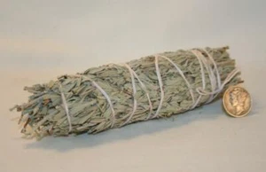 Native American BLUE SAGE Smudge Stick Herb 5 Inch Wand - Picture 1 of 1