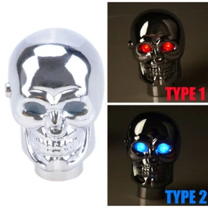 Blue/Red Skull Head Manual Car Gear Stick Shifter Knob Shift Lever Handle - Bild 1 von 11