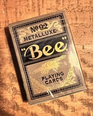 Ltd GOLD Bee Metalluxe Playing Cards Foil Diamond Back 1️⃣1️⃣❤️ - Image 1 of 4